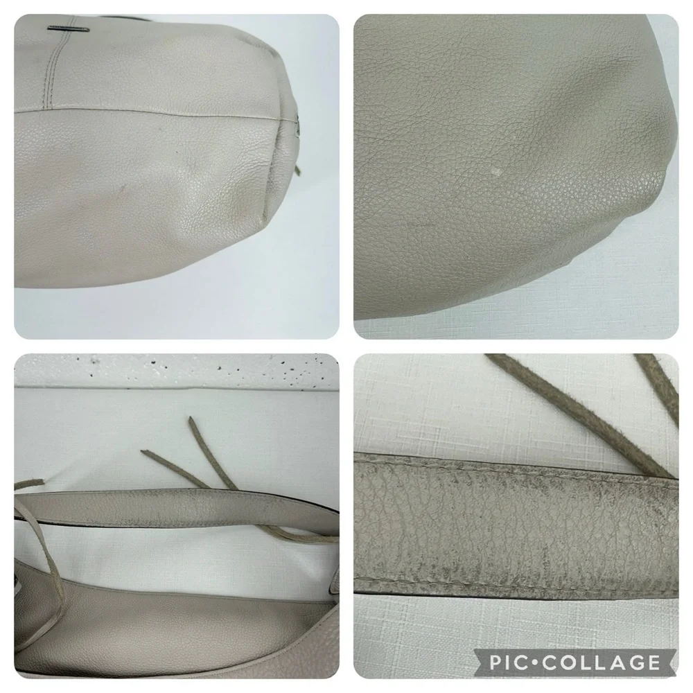 Rebecca Minkoff Large Gray Leather Bryn Double Zip Hobo Ladies Bag Purse